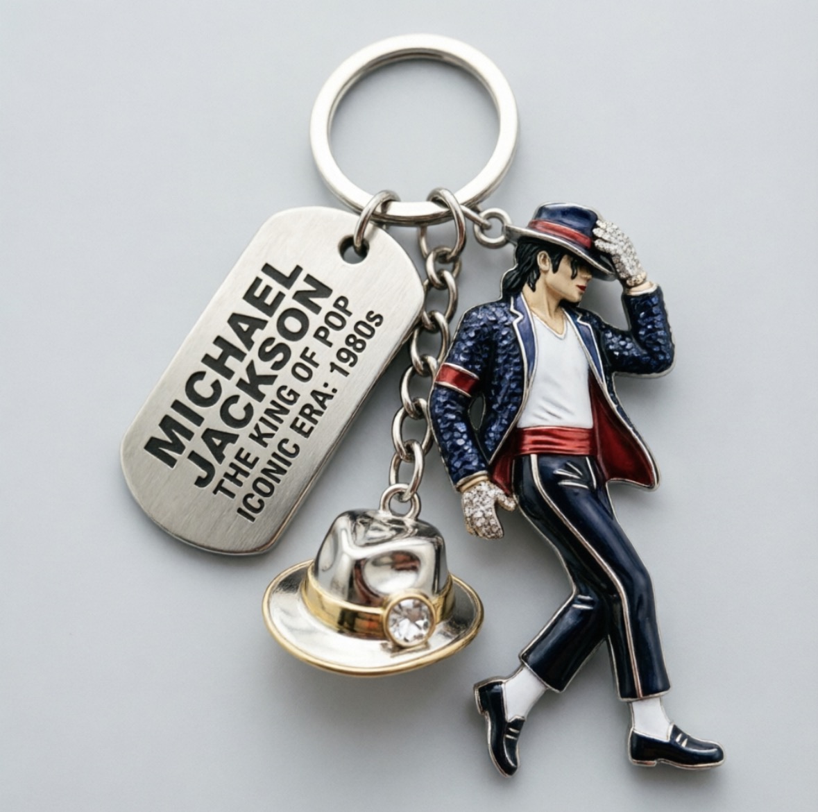 Women'S Fashion Gifts - Portachiavi Michael Jackson, Ciondolo Re della