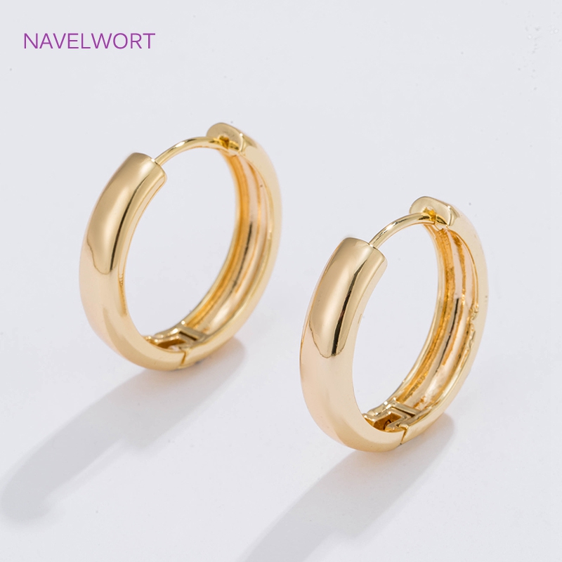 Women'S Fashion Earrings - Orecchini a cerchio placcati in oro