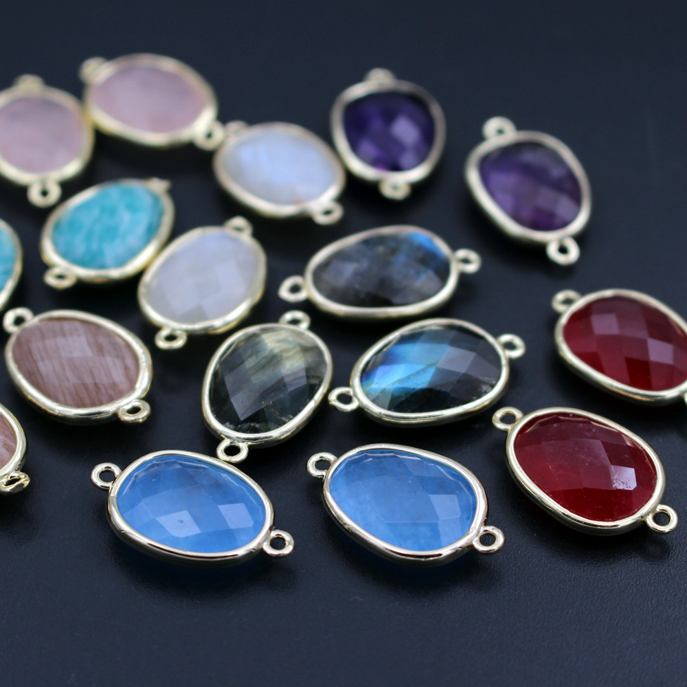 Women'S Fashion Earrings - 10 pz Moda Sfaccettato Connettori In