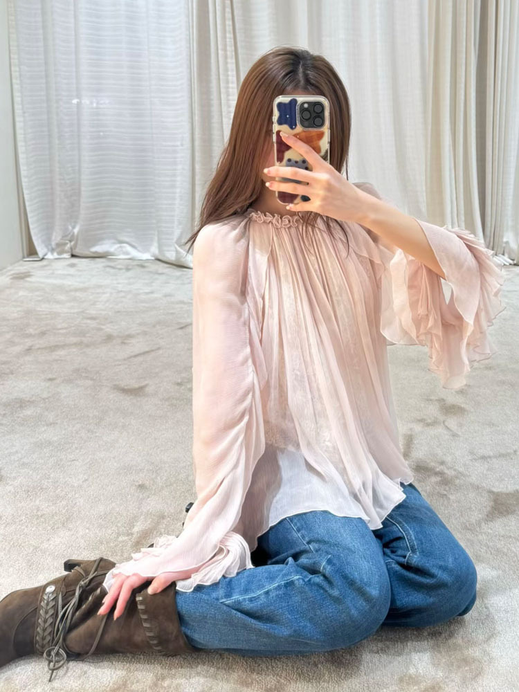 Top ampio con volant in pizzo, - Women'S Fashion For 2026 recensione e prezzo