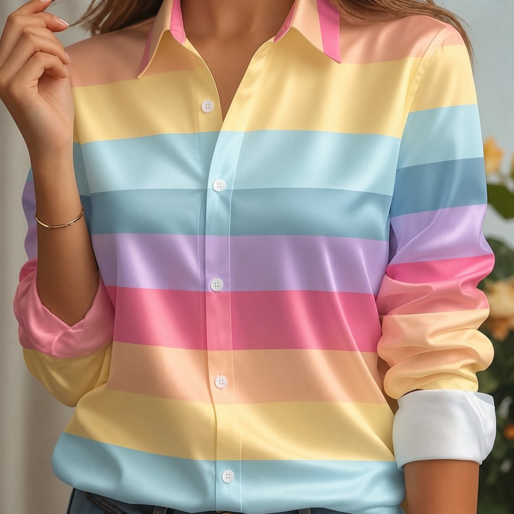 Camicia da donna in raso con c - Women Top Fashion recensione e prezzo