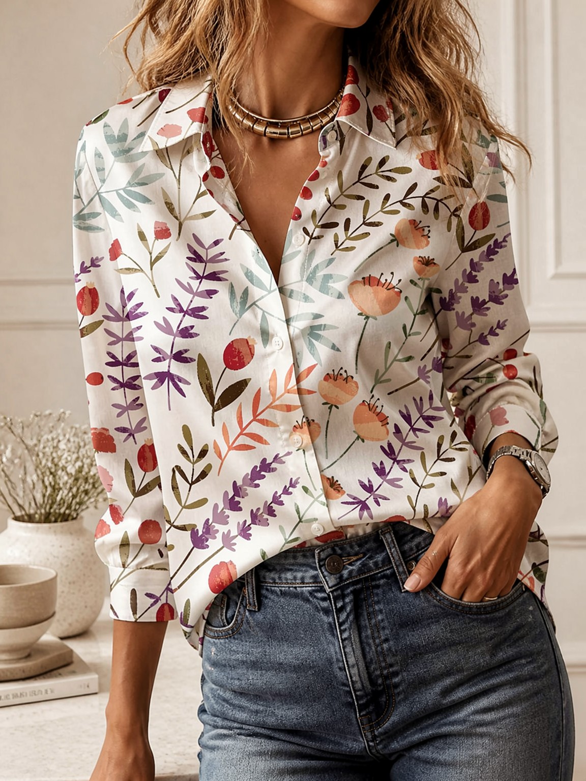 Camicetta Casual con Colletto, - Women'S Fashion Day recensione e prezzo