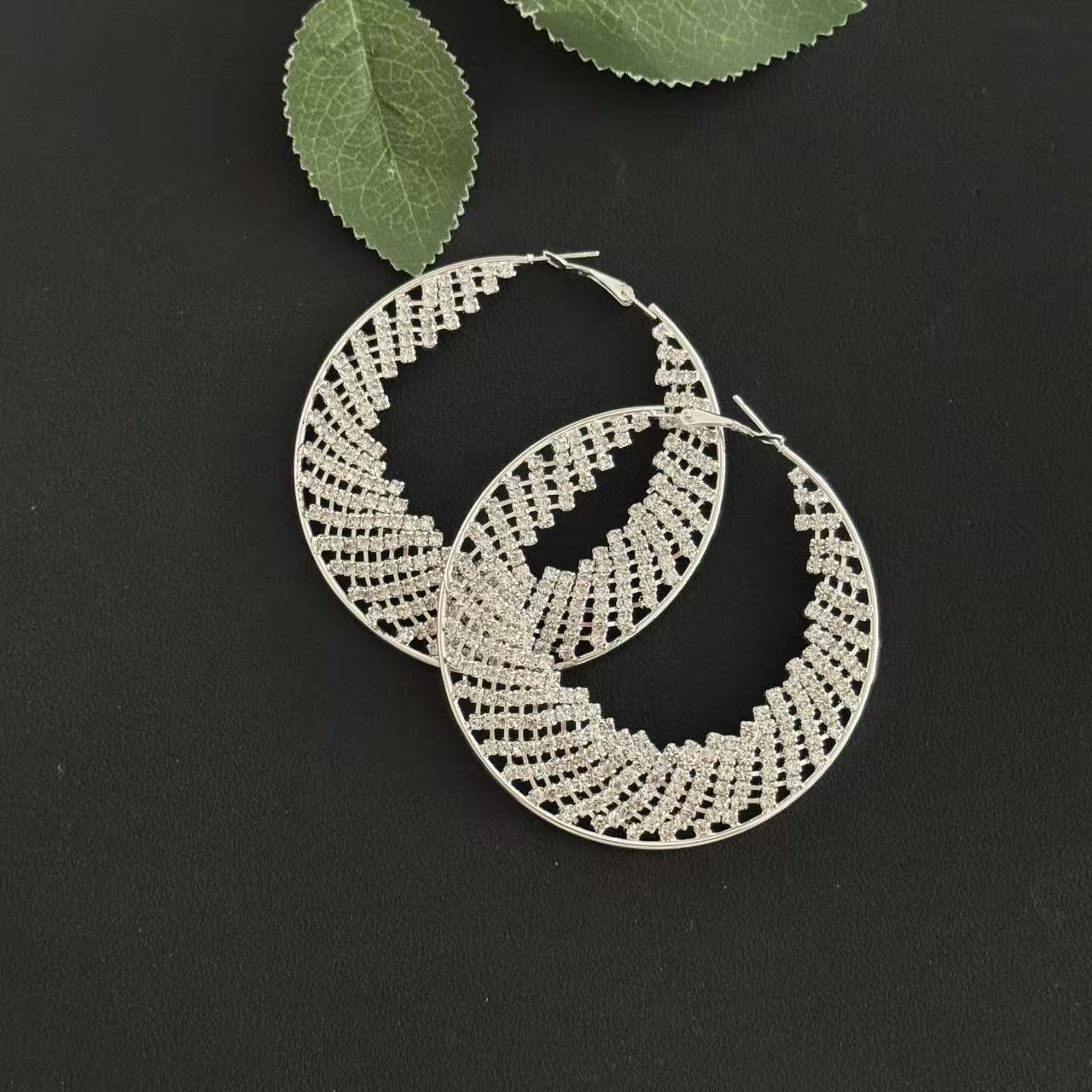 Orecchini a cerchio con diaman - Women'S Fashion Earrings recensione e prezzo