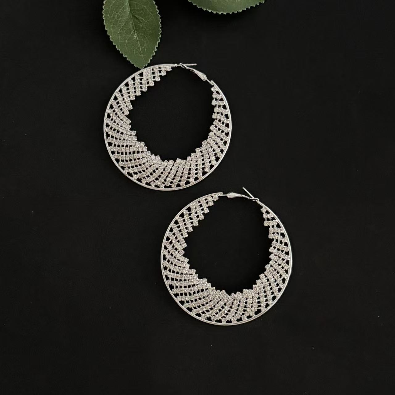 Orecchini a cerchio con diaman - Women'S Fashion Earrings recensione e prezzo
