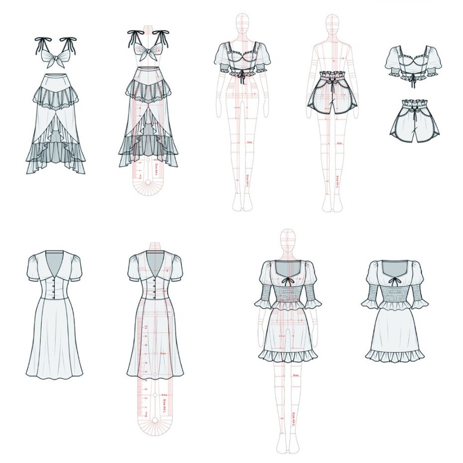 Modello di disegno della figur - Women Fashion Figure Template recensione e prezzo