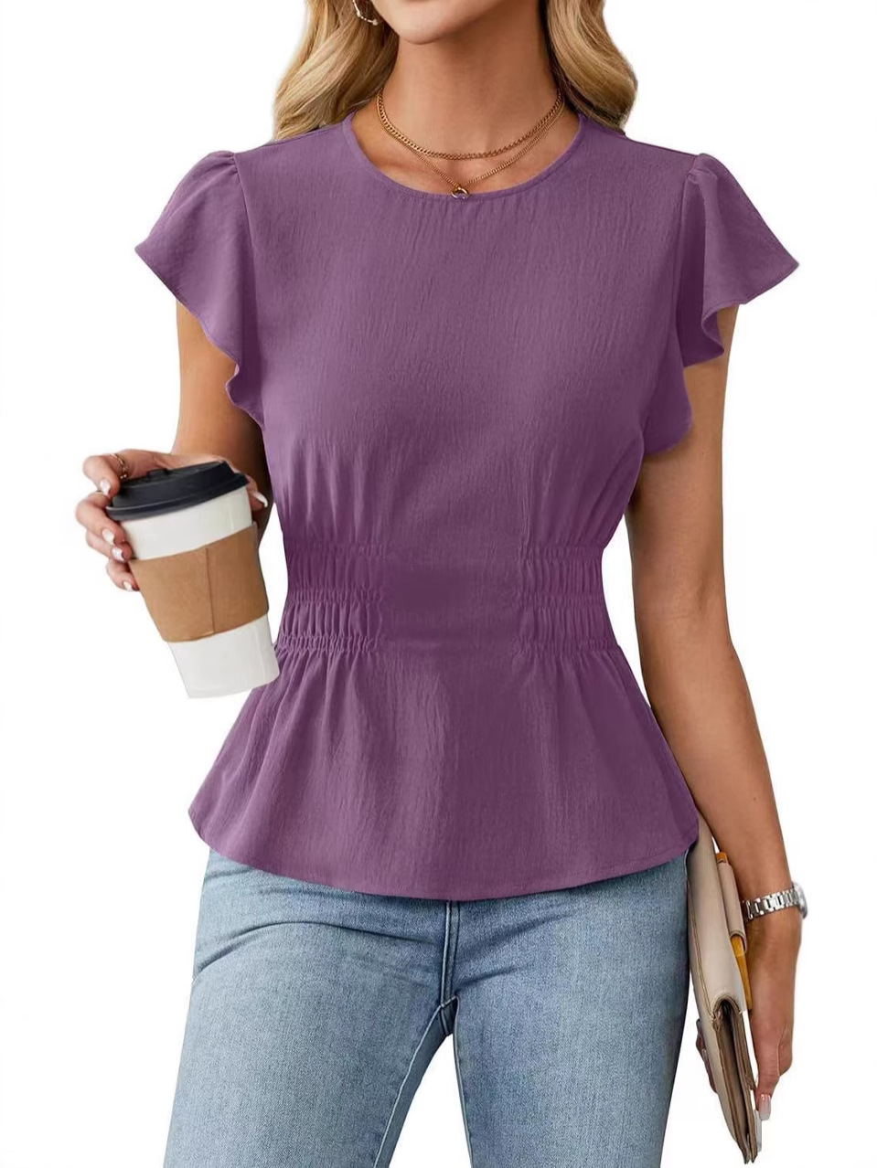 Camicetta da donna con volant  - Women Top Fashion recensione e prezzo