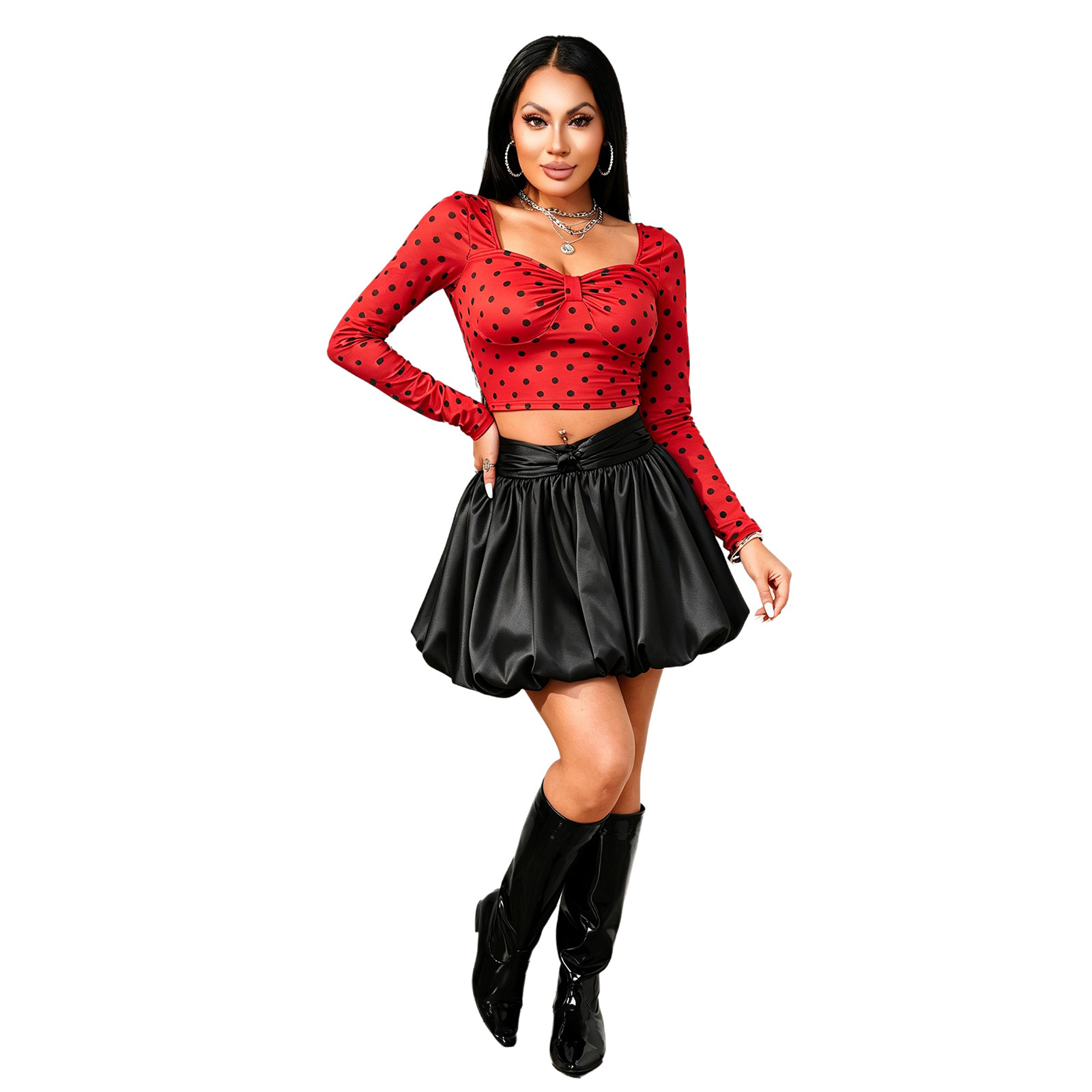Top corto a maniche lunghe a p - Women Top Fashion recensione e prezzo
