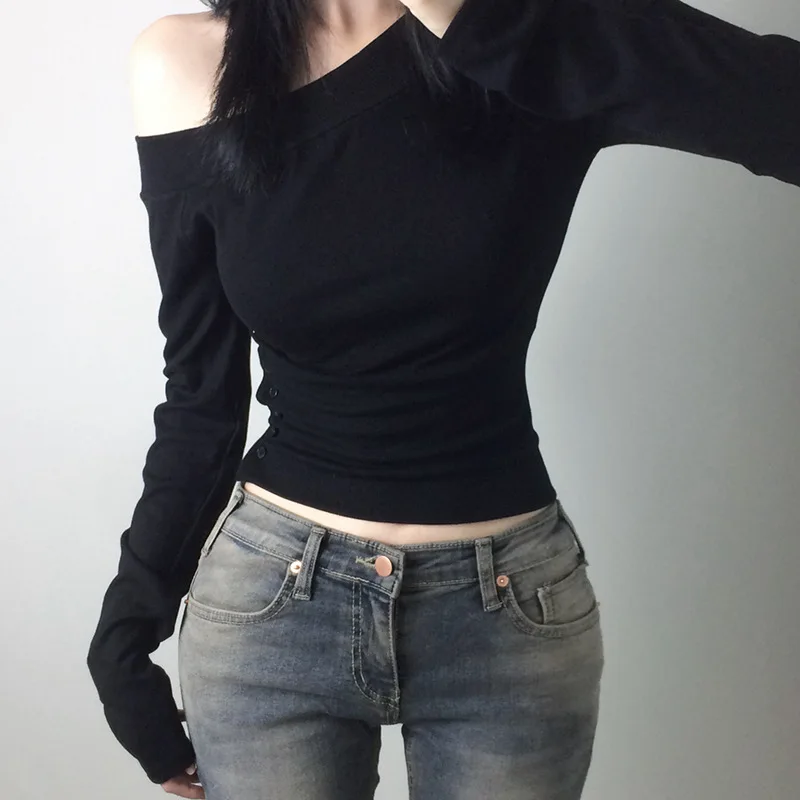 T-shirt vintage Y2K con botton - Women Top Fashion recensione e prezzo